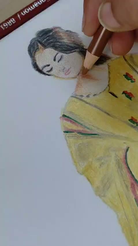 Ethnic kurta — sketch / process
