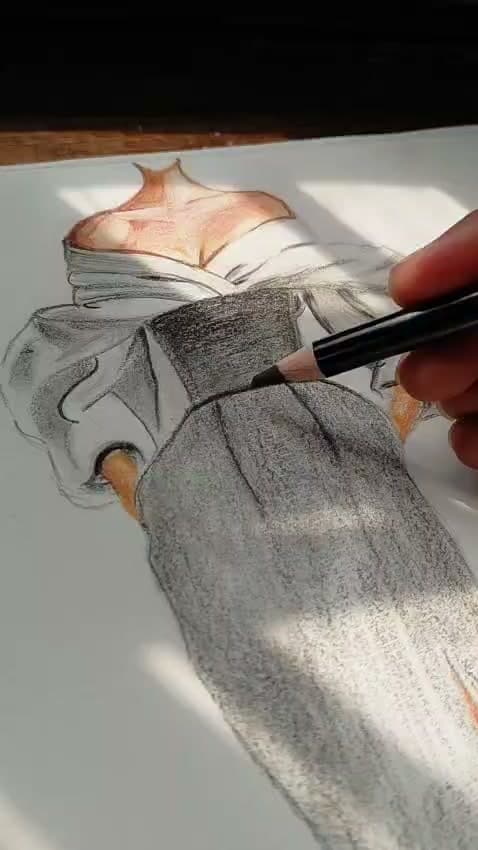Grey gown — sketch / process